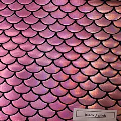 1 Yard Mermaid Poly Spandex Medium Multi Foil Fabric 58/60 Inch Width Black Two Tone Pink