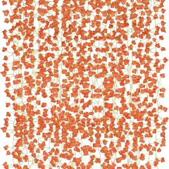 24 Pack Fake Fall Hanging Vines Artificial Fall Ivy Garland(Orange)