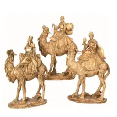 13" Resin 3 Wise Men SetElegant Nativity Scene Christmas Decoration