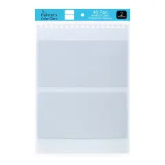 HG Art Concepts Painters Color Diary Swatch Card Protector Sleeves - Pack of 2, Size 48, 2 Card Pockets Per Sleeve, Clear Polypropylene, Fit Size 48 Swatches