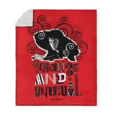 Warner Brothers Beetlejuice Silk Touch Sherpa Throw Blanket So So Strange