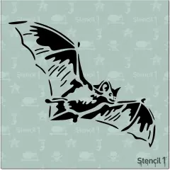 Stencil1 Bat Stencil - Durable Quality Reusable Stencils for Painting(Bat Stencil - 5.75" x 6")