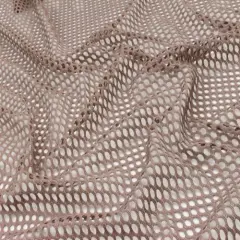 Mocha Brown Famous Make Fish Net/Mesh Yoga Wear Knit Fabric By the Yard