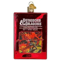 Old World Christmas 4.0 Inch Dungeons & Dragons Red Box Christmas Tree Ornament , Fantasy Role Game