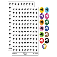 Triceratops Dinosaur 200+ 0.50" Round Stickers Rainbow