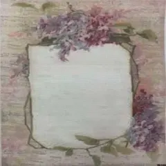 Floral Keepsake Designer Printed AIDA Fabric. Canvas for embroidery with an applied backgroundKF-1332A