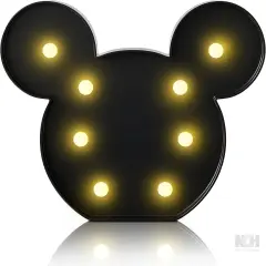 YiaMia Black Mickey Mouse Shaped Night-Light for Kids