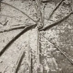 1 Yard Crushed Velvet Velour Stretchy Fabric Soft Plush Stretch 58"-60" Inch Width Mocha