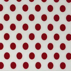 1 Yard ITY Knit Polka Dot Print Fabric for Stylish Apparel 60 Inches Wide White/Red