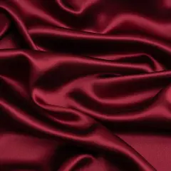 1 Yard Maroon Silk Crepe Back Satin Luxurious Soft Smooth Lustrous Fabric 44 inch Width