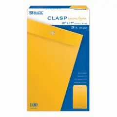 BAZIC Clasp Envelope 10" X 15" (100/Pack)