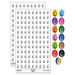 Water Drop Droplet 200+ 0.50" Round Stickers Hot Pink