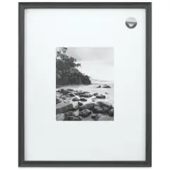 Blick Theo Frame with Mat - Charcoal, 16" x 20"