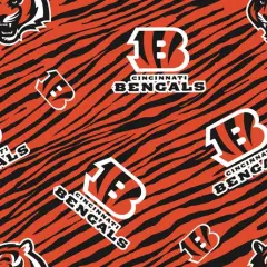 Licensed NFL Cincinnati Bengals Stripe Cotton 70534 Fabric by the Yard