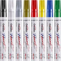 Paint Marker Pens - 8 Colors Oil Based Paint Markers, Permanent, Waterproof, Quick Dry, Medium Tip, Assorted Color Paint Pen for Metal, Wood, Fabric, Plastic, Rock Painting, Canvas, Glass, Art Craft