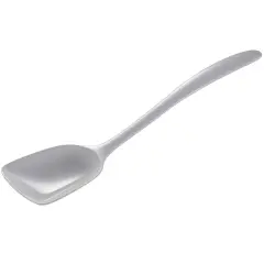 Hutzler 11-Inch Flat-Front Melamine Spoon, BPA-Free Heat Resistant Serving Spoon White