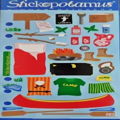 Stickopotamus Camp Vintage Stickers