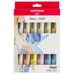 Amsterdam Standard Acrylic Paint Set 20ml 12/Pkg-Pastel