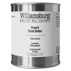 Williamsburg Handmade Oil Paint - French Burnt Umber, 16 oz can