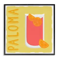Stupell Industries Paloma Cocktail Drink Framed Giclee Wall Art Design by Natalie Carpentieri