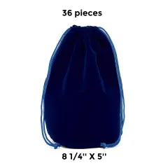 Classic Flat Bottom Velour Bag 8 1/4" x 5" x 8" for Jewelry