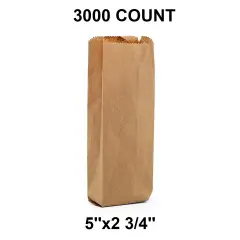 Liquor Bag 5" x 2.3/4" x 16.1/4" Premium Quality for Bottles Brown