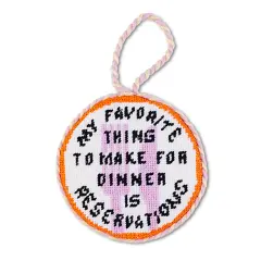 RESERVATIONS NEEDLEPOINT ORNAMENT