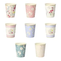 ENGLISH GARDEN FLORAL PARTY CUPS