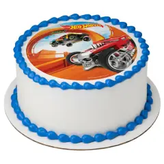 Hot Wheels PhotoCake&reg; Edible Cake Topper Icing Image for 6 inch Round cake or larger