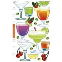 Sticko Vellum Drinks Flat Stickers