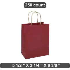 Durable Kraft Paper Shopping Bag 5.5" x 3.25" x 8.375"