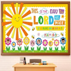 Religious Bulletin Board Set Summer Theme