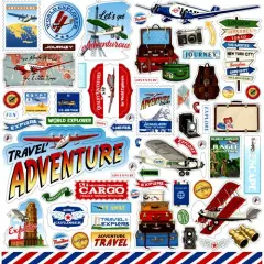 Carta Bella Our Travel Adventure 12 x 12 Cardstock Stickers