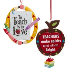 4-4.5" Teacher Ornaments