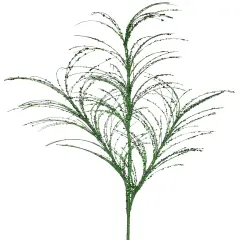 34" Green Glitter/Sequin Pampas Grass Spray