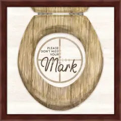 Bath Art III-Don't Miss by Tara Reed 13" x 13" Framed Wall Art