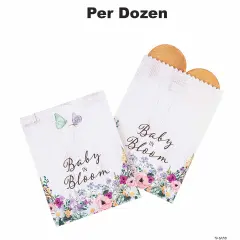 Baby in Bloom Treat Bags with Stickers - 12 Pc.