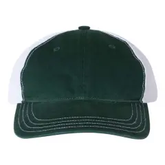Richardson&reg; Garment Washed Trucker Cap Green White