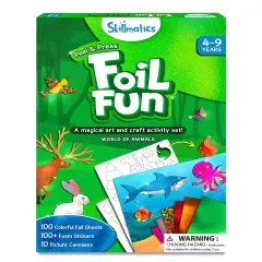 Art & Craft Activity - Foil Fun Animals, No Mess Art for Kids, Craft Kits & Supplies, DIY Creative Activity, Gifts for Boys & Girls Ages 4, 5, 6, 7, 8, 9, Travel Toys