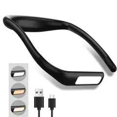 LED Neck Reading Light,Book Light In Bed,Adjustable Brightness Desk Lamp,3 Color with Bendable Arms,Suitable for Repairing,Night Running,Walking,Knitting,Camping (1PCS)