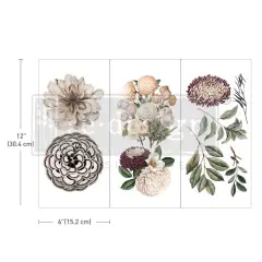 Small Transfers - Natural Flora - 3 sheets, 6"x12"