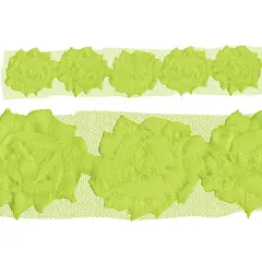 ROSE TRIM 5 CM GREEN 5 YARDS