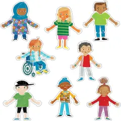 36-Piece All are Welcome Children's Book Cutouts