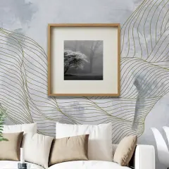 19&frac34;x19&frac34;" Oak Effect Frame with Mount &ndash; Deep Frame, No-Nail Hanging, Gallery Ready