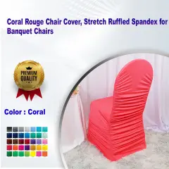 Coral Rouge Chair Cover, Stretch Ruffled Spandex for Banquet Chairs
