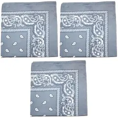 3 Pack Paisley Polyester Bandanas Lightweight and Stylish Accessories