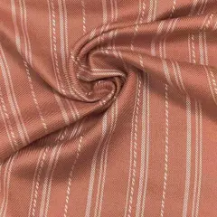 1 Yard 100% Rayon Twill Yarn Dyed Stripe Rust Woven Fabric, 54/55&Prime; Wide