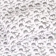 Kids Rule 3-Piece Dinosaur X-ray Sheet Set for Boys & Kids - 1 Twin Flat Sheet, 1 Twin Fitted Sheet & 1 Queen Pillowcase, Soft Brushed Microfiber Polyester Bed Sheet, Smooth & Durable Multicolor