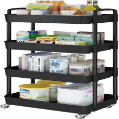 4-Tier Rolling Cart with Wheels