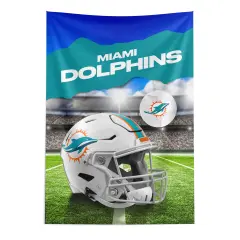 Miami Dolphins NFL Midfield Wall Hanging Tapestry 40 x 57 inches